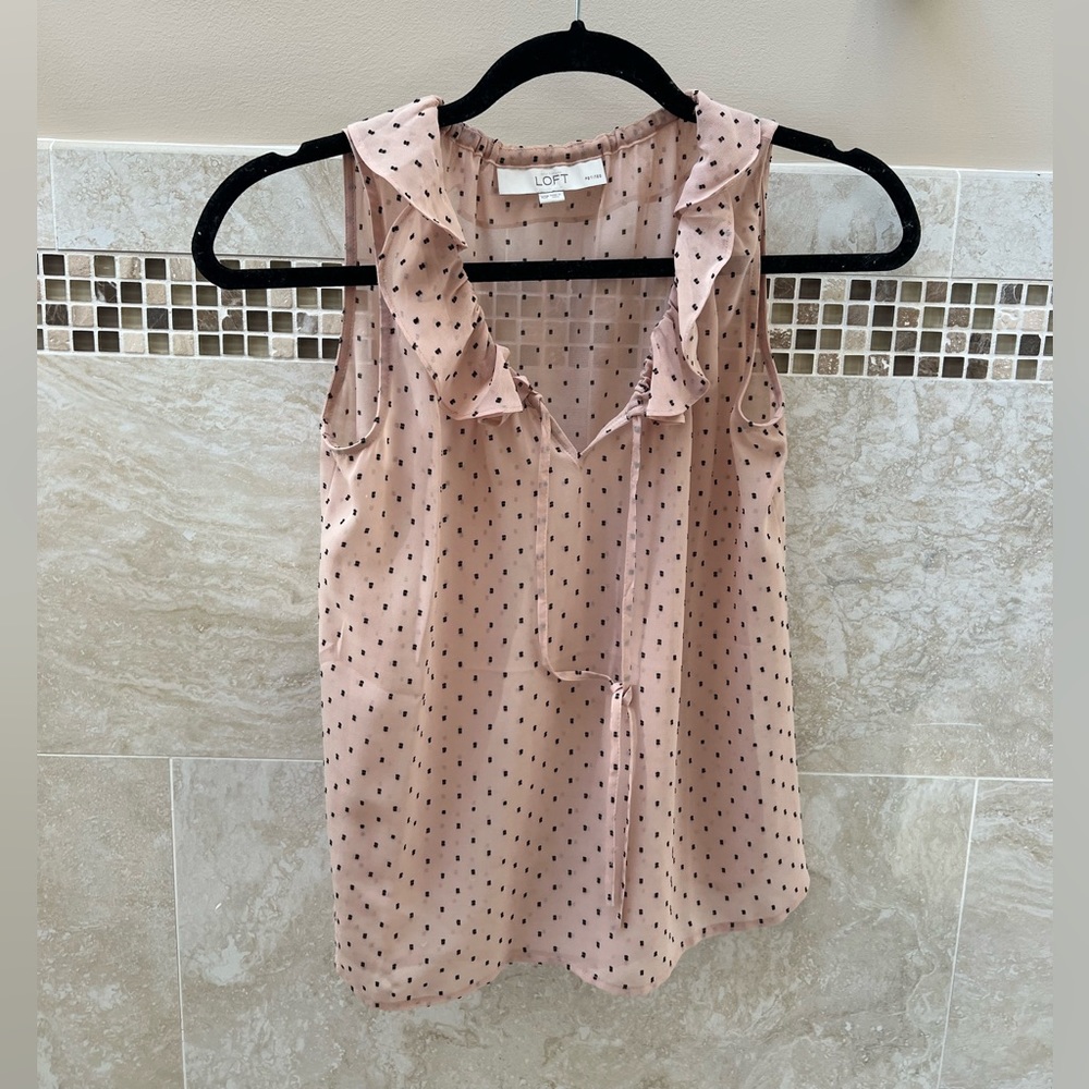 LOFT polka dot blouse